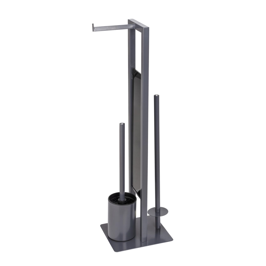 WENKO 25552100 - WC krtača RIVALTA 18x70 cm siva/črna