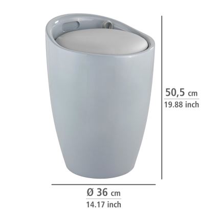 WENKO 25625100 - Stolček CANDY 36x50,5 cm siva/črna