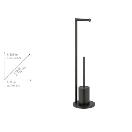 WENKO 25675100 - WC komplet FERLA 18x69,5 cm črna