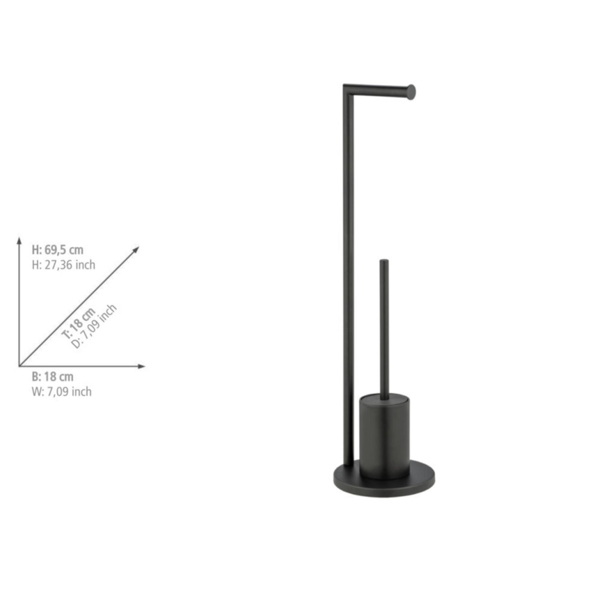 WENKO 25675100 - WC komplet FERLA 18x69,5 cm črna