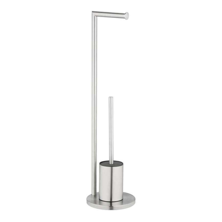 WENKO 25676100 - WC komplet FERLA 18x69,5 cm nerjaveče jeklo/saten