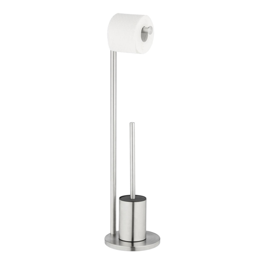 WENKO 25676100 - WC komplet FERLA 18x69,5 cm nerjaveče jeklo/saten