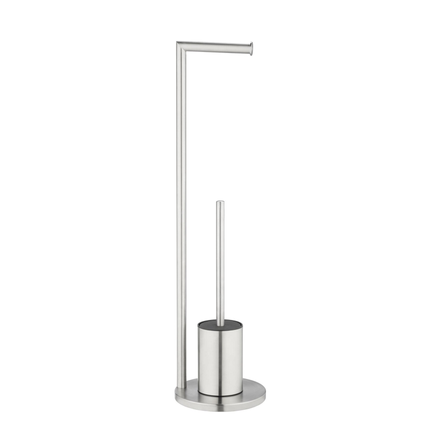 WENKO 25676100 - WC komplet FERLA 18x69,5 cm nerjaveče jeklo/saten