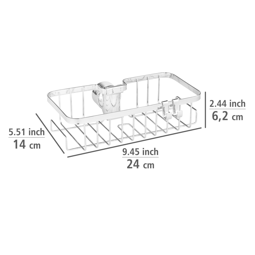 WENKO 25678100 - Košarica FLORESTA 24x14 cm srebrna