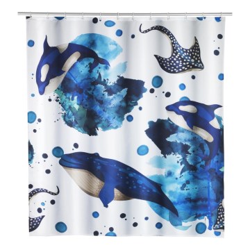 WENKO 25749100 - Zavesa za tuš AQUARIS 180x200 cm večbarvna