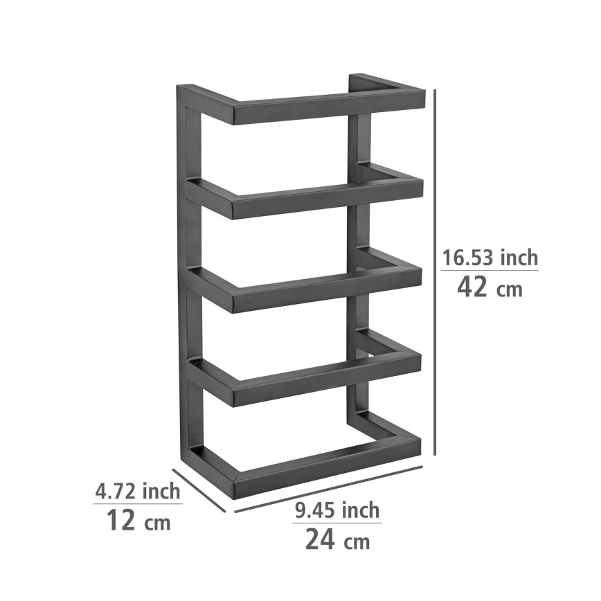 WENKO 25780100 - Stojalo za brisače FONDIRO 24x42 cm črno