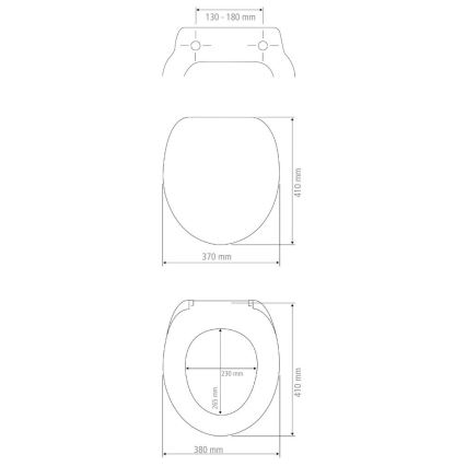 WENKO 25792100 - WC sedišče PRIMA 37x41 cm rumeno/srebrno