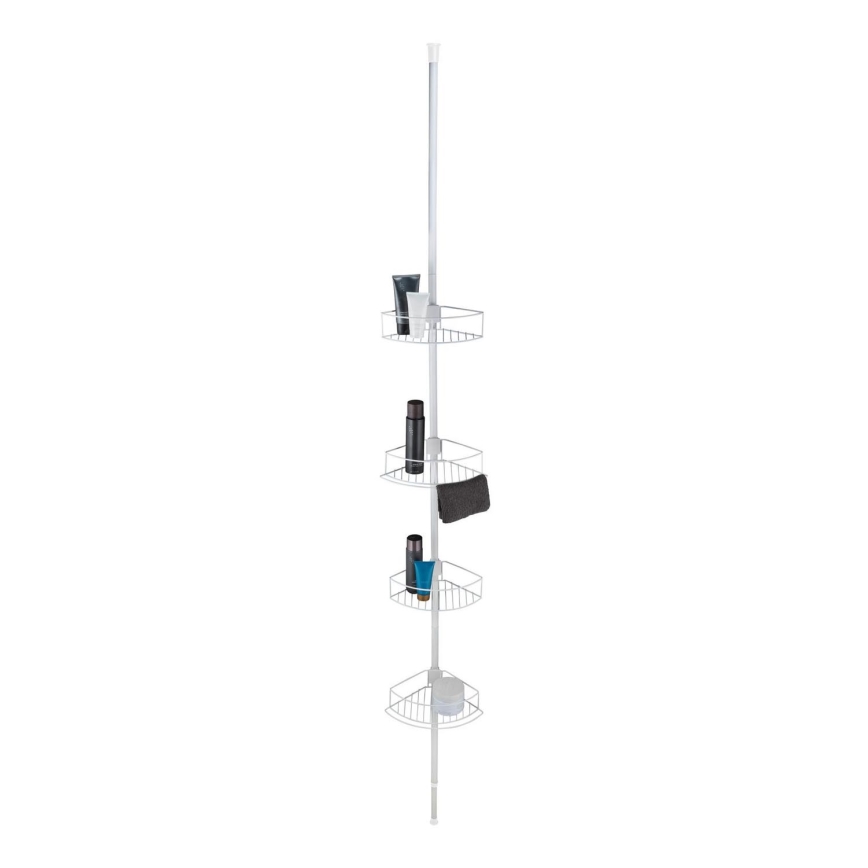 WENKO 26015100 - Kotna polica DOLCEDO 31x230 cm nerjaveče jeklo/bela