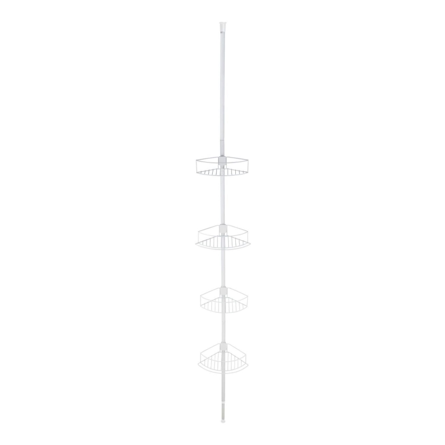 WENKO 26015100 - Kotna polica DOLCEDO 31x230 cm nerjaveče jeklo/bela