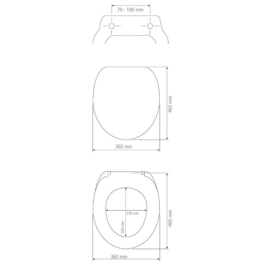 WENKO 26030100 - WC sedež GALATI 46x36 cm antracit