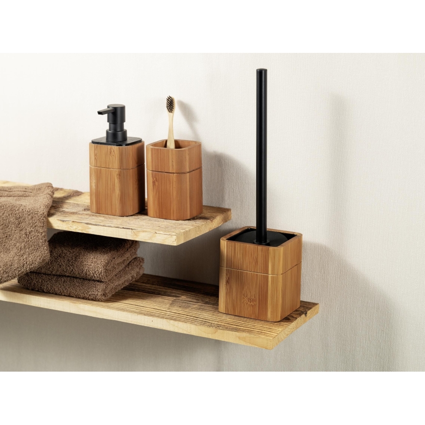 WENKO 26101100 - Držalo za zobne ščetke SERRO 7,5x11 cm rjava