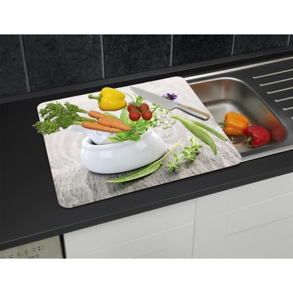 WENKO 2712940500 - Pokrovna plošča za živila - 56 x 50 cm, večbarvna/prozorna