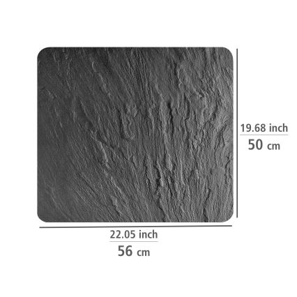 WENKO 2712984500 - Pokrovna plošča ABDECKPLATTE - NEUTRAL 56x50 cm črna/prozorna