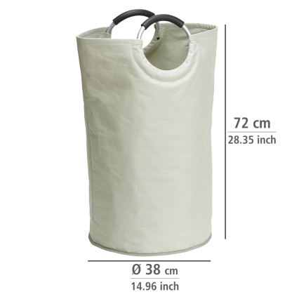 WENKO 3440001100 - Koš za perilo STONE 38x72 cm bež/srebrn/črn