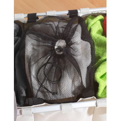 WENKO 3440113100 - Koš za perilo TRIO 63x57 cm bež/črn/srebrn