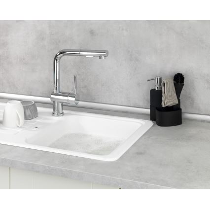 WENKO 3620127800 - Set za umivanje EMPIRE 11x19 cm črna/srebrna