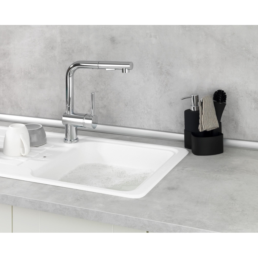 WENKO 3620127800 - Set za umivanje EMPIRE 11x19 cm črna/srebrna