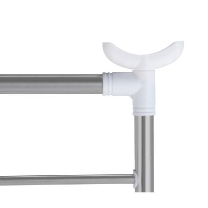 WENKO 3772020100 - Stojalo za sušenje PROFI 65x150 cm iz nerjavečega jekla / srebrno / belo