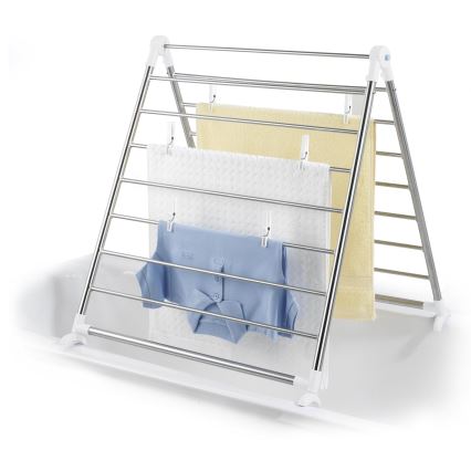 WENKO 3772020100 - Stojalo za sušenje PROFI 65x150 cm iz nerjavečega jekla / srebrno / belo