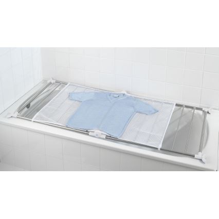 WENKO 3772020100 - Stojalo za sušenje PROFI 65x150 cm iz nerjavečega jekla / srebrno / belo
