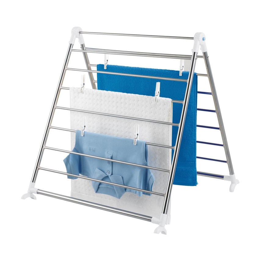 WENKO 3772020100 - Stojalo za sušenje PROFI 65x150 cm iz nerjavečega jekla / srebrno / belo