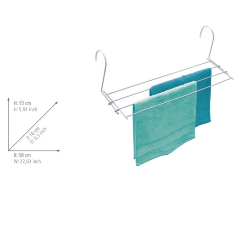 WENKO 3780010100 - Sušilnik za perilo 58x16 cm bel