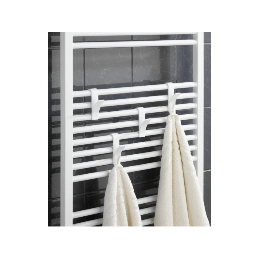 WENKO 4468160100-Kaveljčki 2,5x10,5 cm bela