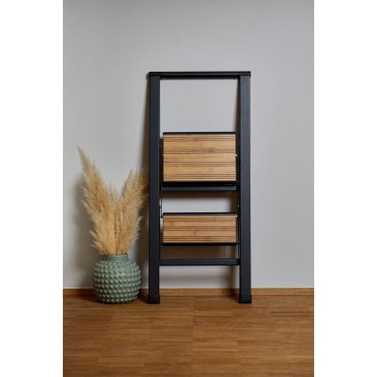 WENKO 50482100 - Stopničke ALU-DESIGN 44x101 cm črne