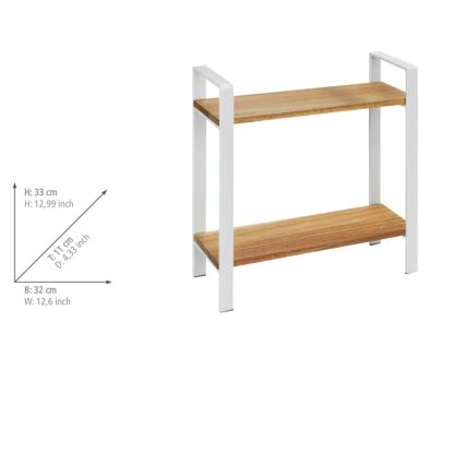 WENKO 53024100 - Polica LOUISA 32x33 cm bela/rjava