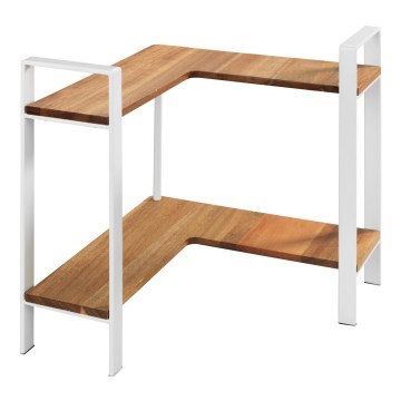 WENKO 53025100 - Polica LOUISA 30x33 cm bela/rjava