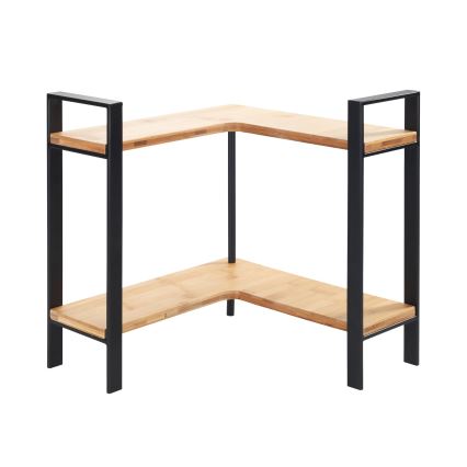WENKO 53028100 - Polica LOU 30x33 cm črna/rjava