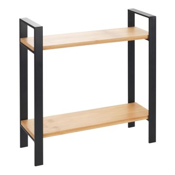 WENKO 53029100 - Polica LOU 32x33 cm črna/rjava