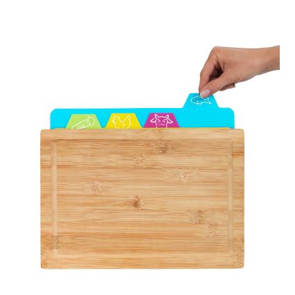 WENKO 53064100 - Rezalna deska 32,5x22,5 cm rjava/večbarvna