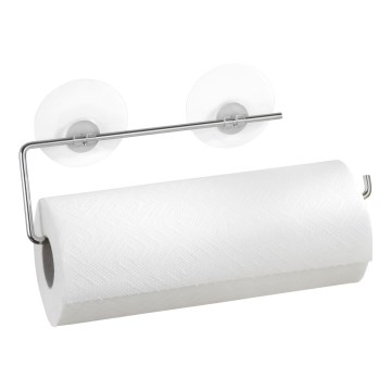 WENKO 53130100 - Nosilec za papirnate brisače STATIC-LOC 30x8,5 cm srebrn/prozoren