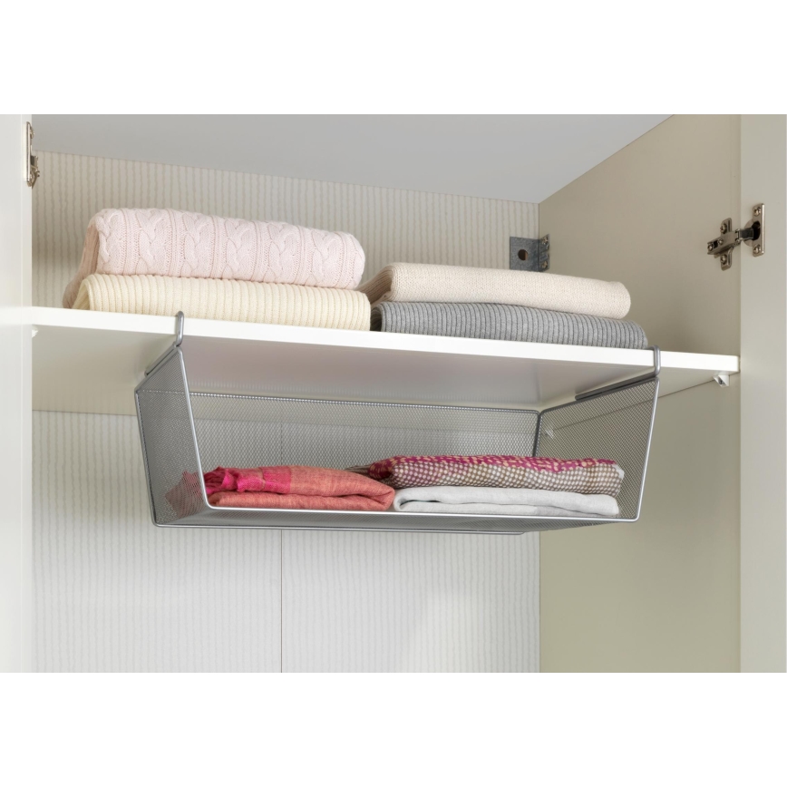 WENKO 53143100 - Srebrni koš 49x28 cm