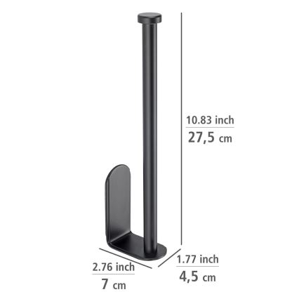 WENKO 53214100 - Nosilec za toaletni papir NIO 27,5x7 cm črn