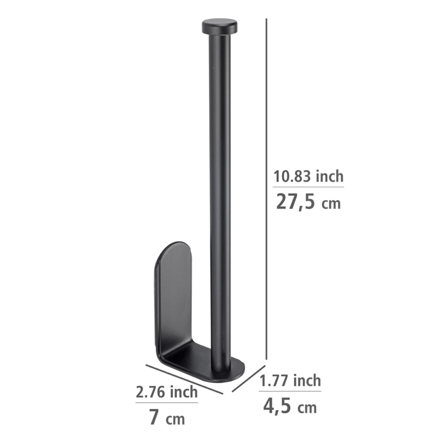 WENKO 53214100 - Nosilec za toaletni papir NIO 27,5x7 cm črn