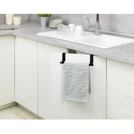 WENKO 53246100 - Nosilec za brisače 7x6 cm nerjaveče jeklo/črna