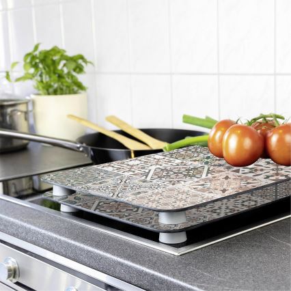 WENKO 53904100 - Pokrov kuhalne plošče 30x52 cm večbarven/siv/prozoren
