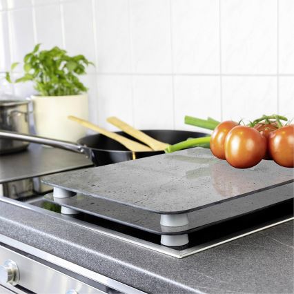 WENKO 53906100 - Pokrov za kuhalno ploščo 30x52 cm siv/prozoren