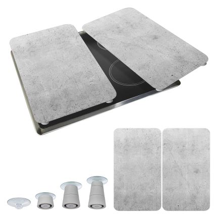 WENKO 53906100 - Pokrov za kuhalno ploščo 30x52 cm siv/prozoren