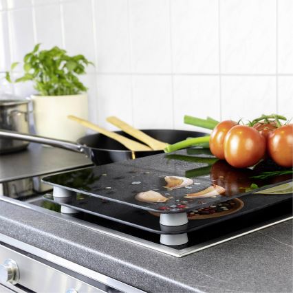 WENKO 53907100 - Pokrov kuhalne plošče 30x52 cm večbarven/siv/prozoren