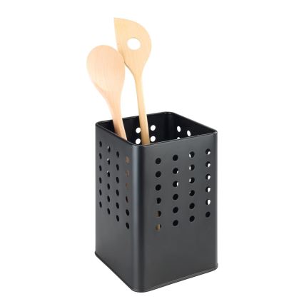 WENKO 54017100 - Stojan za jedilni pribor SILIO 11,5x16,5 cm črna