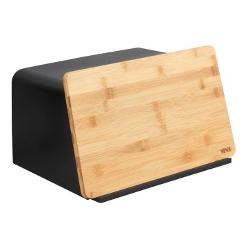 WENKO 54098100 - Posoda za kruh KUBO 35x26,5 cm črna/rjava