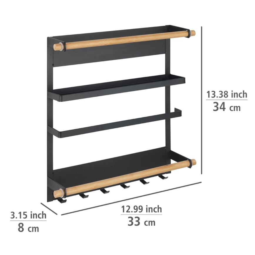 WENKO 54114100 - Organizator MAGNA 33x34 cm črna/rjava