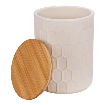 WENKO 54222100 - škatla MAYA 13x17 cm bela/rjava