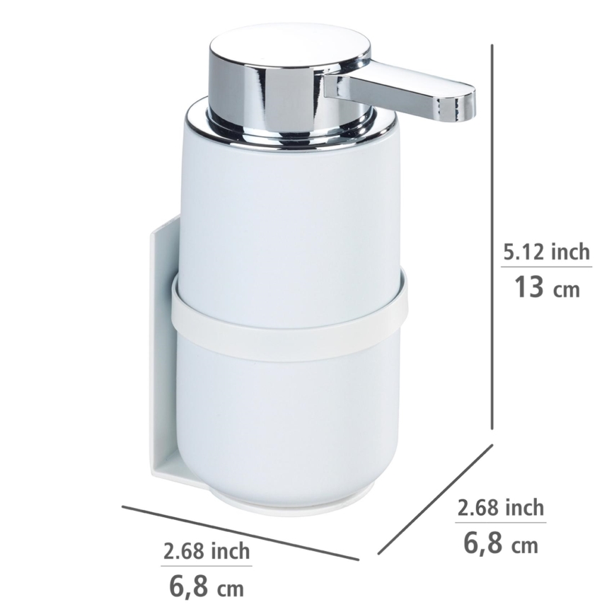WENKO 54655100 - Dozator za tekoče milo WOYA 250 ml bela/sijajni krom