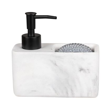 WENKO 54668100 - Dozator za milo RESA 14,5x14,3 cm bela/črna