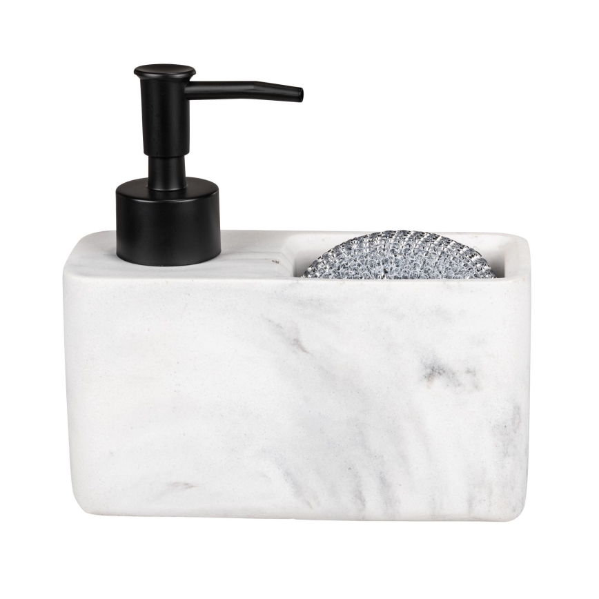 WENKO 54668100 - Dozator za milo RESA 14,5x14,3 cm bela/črna