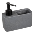 WENKO 54669100 - Dozator za milo RESA 14,5x14,3 cm siva/črna